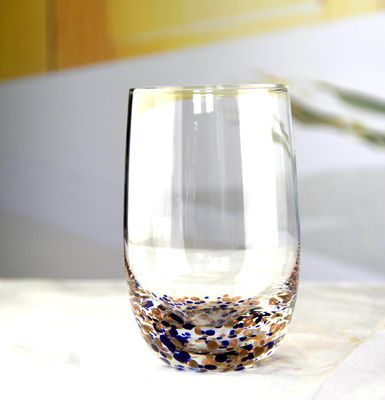 جودة Gold Stone Bottom Glass SGS 300ml Handmade Whiskey Glass مصنع