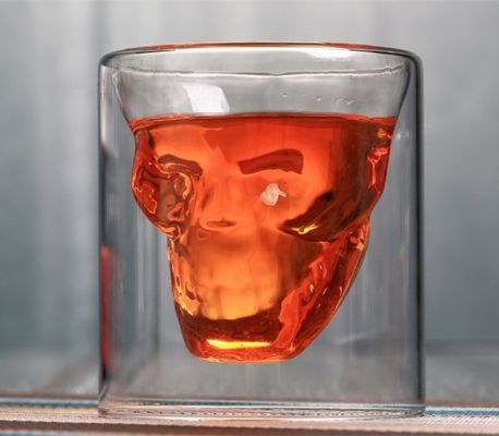 جودة Skull Shaped Double Wall 2.5oz Old Fashioned Whiskey Tumbler مصنع