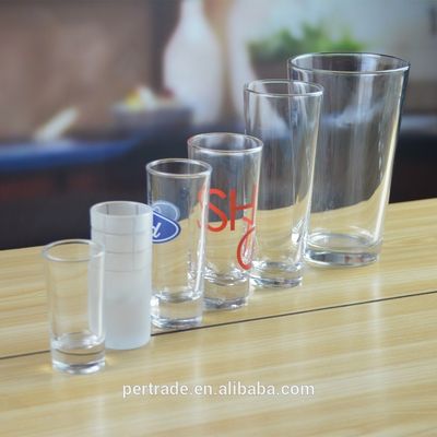 جودة High White Glass Customized Color Logo Tequila Shot Glass , Crystal Shot Glasses مصنع