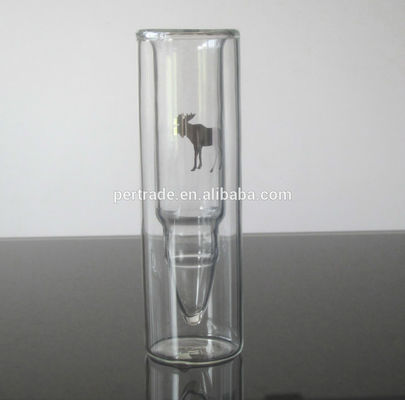 جودة Bullet Shaped Double Wall 45ml Unique Shot Glasses مصنع