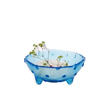 جودة Unique 3 Feet Glass Charger Plates For Fruit And Dessert مصنع