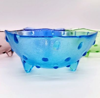 جودة Unique 3 Feet Glass Charger Plates For Fruit And Dessert مصنع