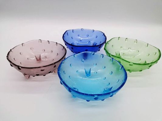 جودة Unique 3 Feet Glass Charger Plates For Fruit And Dessert مصنع