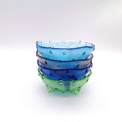 جودة Unique 3 Feet Glass Charger Plates For Fruit And Dessert مصنع