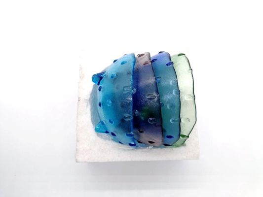 جودة Unique 3 Feet Glass Charger Plates For Fruit And Dessert مصنع