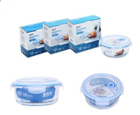 جودة Borosilicate Pressed Glass Lunch Boxes With Locking Lids مصنع