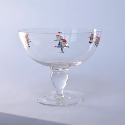 جودة Large Diameter Crystal Glass Fruit Bowl , Crystal Salad Serving Bowl With Stand مصنع
