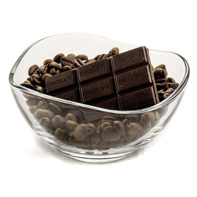 جودة Transparent Durable Wave Rim Glass Charger Plates , Fruit Salad Glass Bowl مصنع