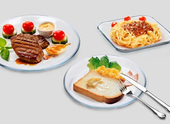 جودة Heat Resistant Borosilicate Round Charger Plates For Micwave مصنع