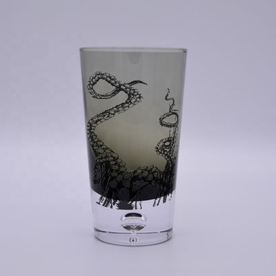 جودة Grey Color Air Bubble Bottom Unique Cocktail Glasses . Bohemian Drinking Glasses مصنع