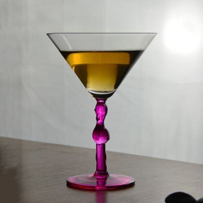 جودة Pink Color  Flamingo Shaped Stem Cocktail Crystal Glasses مصنع