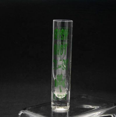 جودة Long Sparkling Crystal Cocktail Glasses With Color Decal مصنع