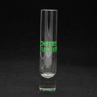 جودة Long Sparkling Crystal Cocktail Glasses With Color Decal مصنع