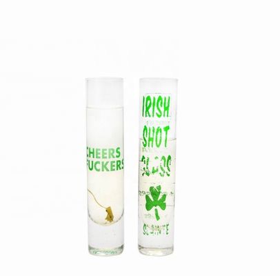 جودة Long Sparkling Crystal Cocktail Glasses With Color Decal مصنع