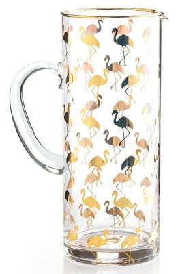 جودة Golden Flamingo Printed Crystal Highball Glasses For Restaurant مصنع