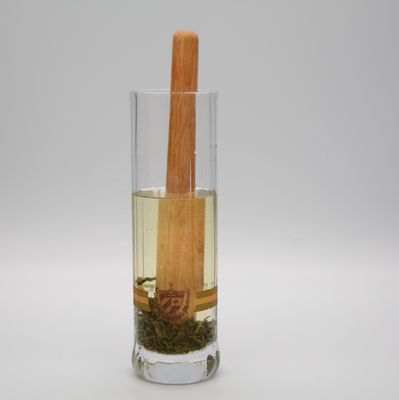 جودة 8" Cylinder Crystal Cocktail Glasses With Wood Pestle مصنع