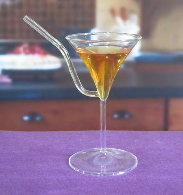 جودة Borosilicate Vintage Cocktail Glasses With Straw مصنع