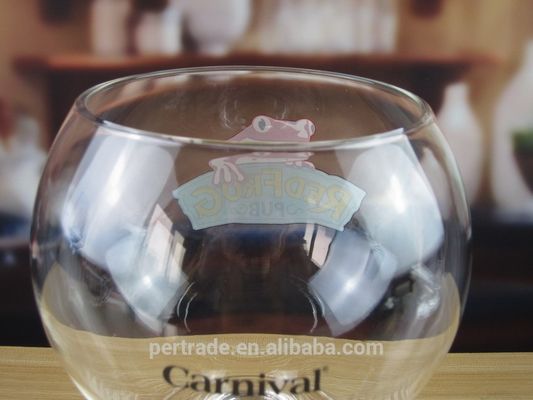 جودة Handblown Giant Crystal Cocktail Glasses With Logo Decal مصنع
