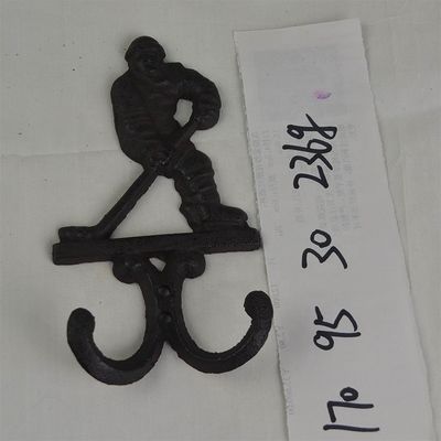 جودة Ice Hockey Rustic Cast Iron Coat Hooks Cast Iron Crafts مصنع