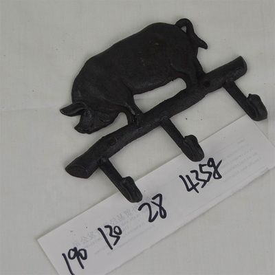 جودة Pig Shape Vintage Decorative Iron Wall Hooks For Home مصنع