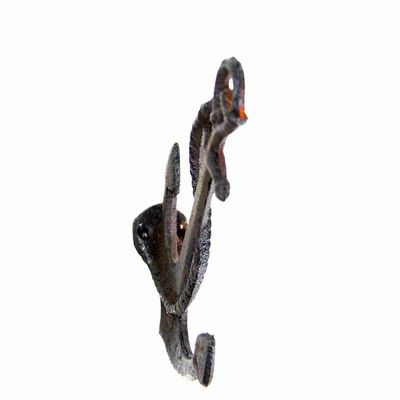 جودة Decorative Anchor Shape Black Iron Coat Hooks Cast Iron Crafts مصنع