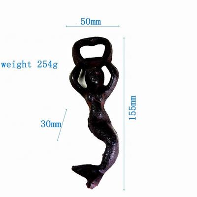 جودة Customized Mermaid Cast Iron Wine Bottle Opener For Bar مصنع