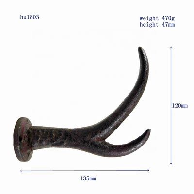 جودة Deer Antler Cast Iron Wall Hooks Cast Iron Crafts Rust مصنع