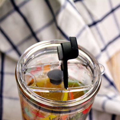 جودة Decorated Pint Ice Tea Glass Cup With Lid And Silicate Straw Cocktail Tumbler Drinking Glasses مصنع
