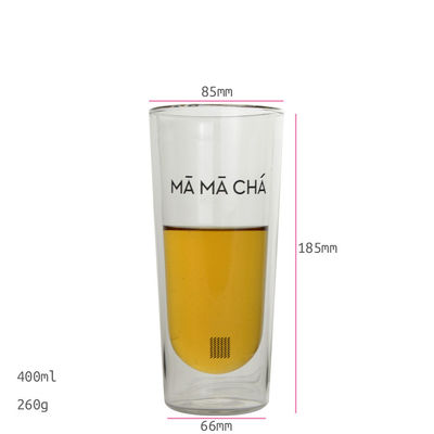 جودة Double Wall Heat Resistant Round Tall Tumbler Glass مصنع