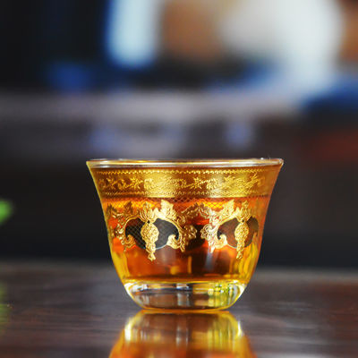 جودة High End Luxury Gold Decal Decorated Tumbler Drinking Glasses مصنع