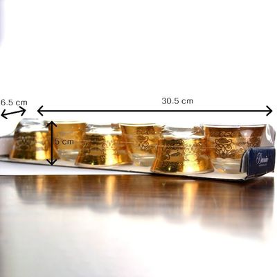 جودة High End Luxury Gold Decal Decorated Tumbler Drinking Glasses مصنع