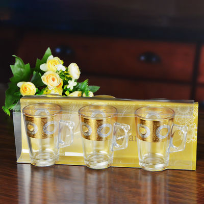 جودة Golden Decorated Gold Decal Tumbler Drinking Glasses مصنع
