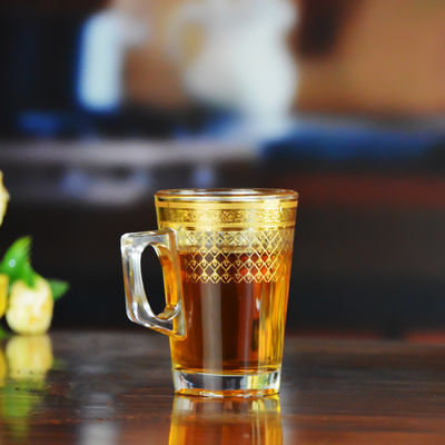 جودة Golden Decorated Gold Decal Tumbler Drinking Glasses مصنع