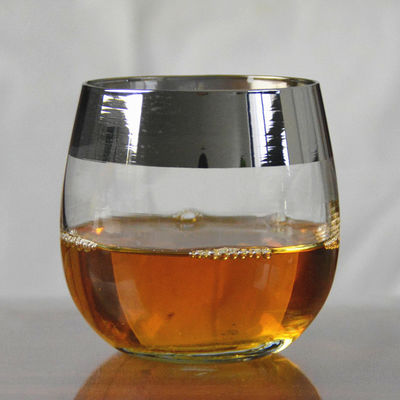 جودة Silver Rim Ion Plated Platinum Tumbler Drinking Glasses مصنع