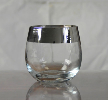 جودة Silver Rim Ion Plated Platinum Tumbler Drinking Glasses مصنع