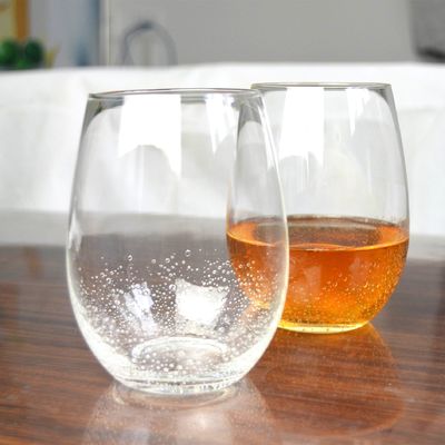 جودة 500ml Transparent Stemless Whiskey Tumbler Glasses , Wine Glass Tumbler مصنع