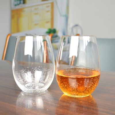 جودة 500ml Transparent Stemless Whiskey Tumbler Glasses , Wine Glass Tumbler مصنع
