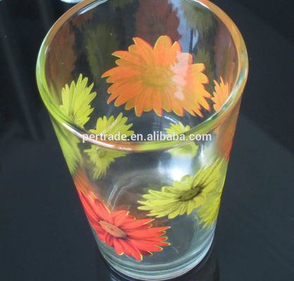 جودة Silk Printed Blooming Daisy 16 Oz Highball Glasses مصنع