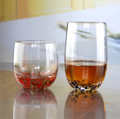 جودة Red Stars Bottomed Creative Macadam Tumbler Drinking Glasses مصنع