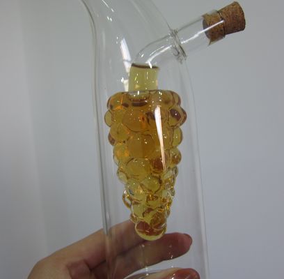 جودة Double Layer Grape Shape Glass Canister With Lid For Oil مصنع