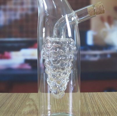 جودة Double Layer Grape Shape Glass Canister With Lid For Oil مصنع