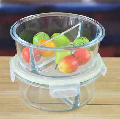 جودة Two Pots Borosilicate Clear Glass Storage Jars , Glass Bowls With Lids مصنع