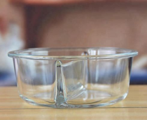جودة Two Pots Borosilicate Clear Glass Storage Jars , Glass Bowls With Lids مصنع