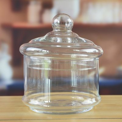 جودة Stackable 3 Layers Tower Shaped Glass Storage Jars مصنع