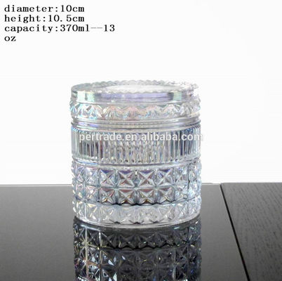 جودة Glass Storage Jars With Lid For Wax مصنع