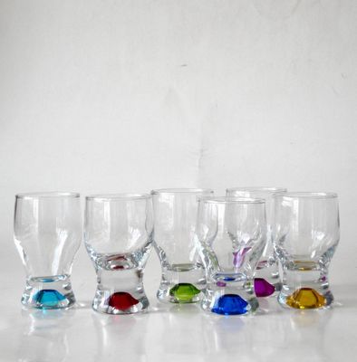 جودة Handpainted Rainbowl Bottom Crystal Shot Glasses For Pub مصنع