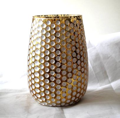 جودة 3 Size Silver Color Egg Shape Glass Candle Holders مصنع