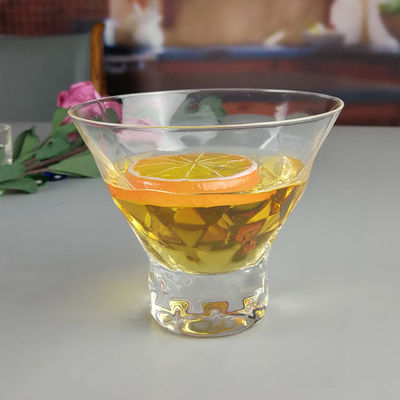 جودة Lead Free Crystal Cocktail Glasses With Optical Diamonds Design مصنع