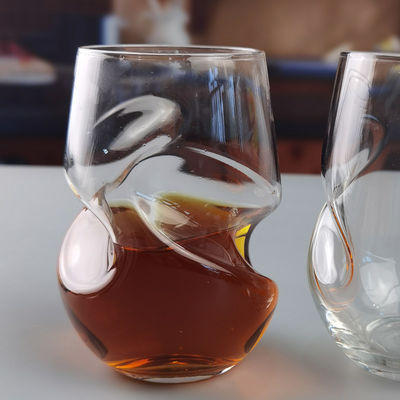 جودة Twisted Swirling Crystal Red Wine Glasses 250ml Stemless مصنع