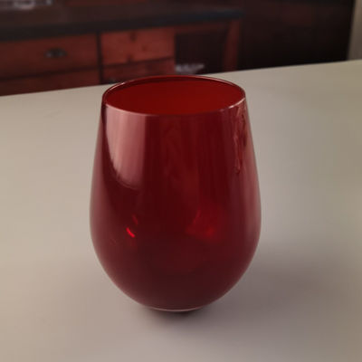 جودة Lead Free Stemless Crystal Wine Glass Handblown 550ml مصنع